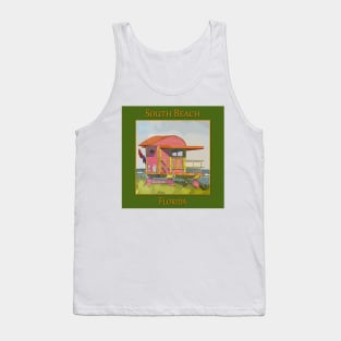 Cute Lifeguard tower in South Beach Miami Florida Tank Top